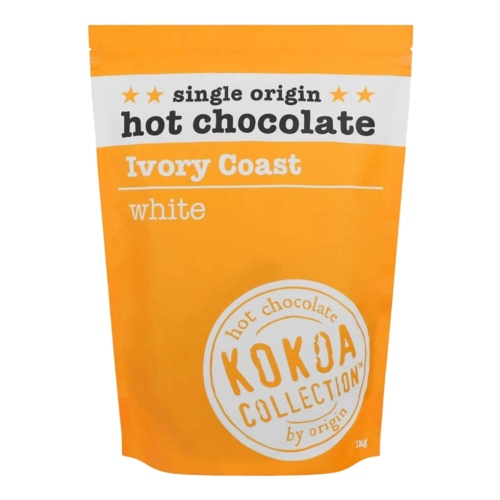 <span style='background-color:pink;color:#000;'><i><span style='background-color:pink;color:#000;'><i>kokoa</i></span></i></span> Collection (1kg) - Ivory Coast White Hot Chocolate Tablets
