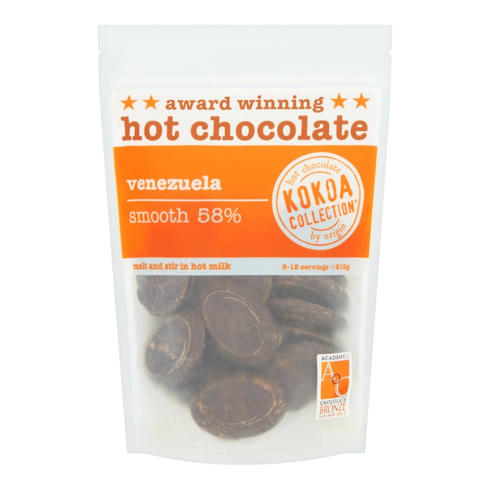 <span style='background-color:pink;color:#000;'><i><span style='background-color:pink;color:#000;'><i>kokoa</i></span></i></span> Collection (210g) - Venezuela (58% Cocoa) Hot Choc Tablets