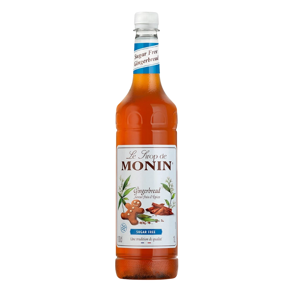 Monin Syrup - Gingerbread (<span style='background-color:pink;color:#000;'><i>sugar</i></span> <span style='background-color:pink;color:#000;'><i>free</i></span>) 1 Litre