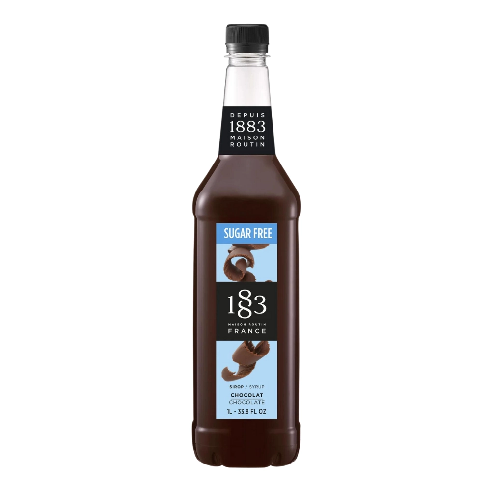 Routin 1883 Syrup - Chocolate Sugar Free (1 Litre) - Plastic <span style='background-color:pink;color:#000;'><i>bottle</i></span>