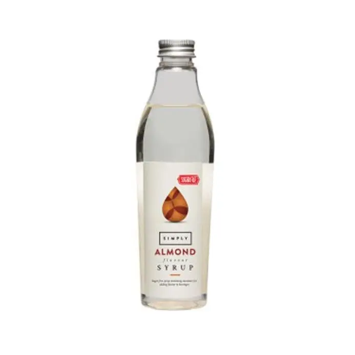 Syrup - Simply Almond (<span style='background-color:pink;color:#000;'><i>sugar</i></span> <span style='background-color:pink;color:#000;'><i>free</i></span>) Syrup (25cl) - Mini Bottle