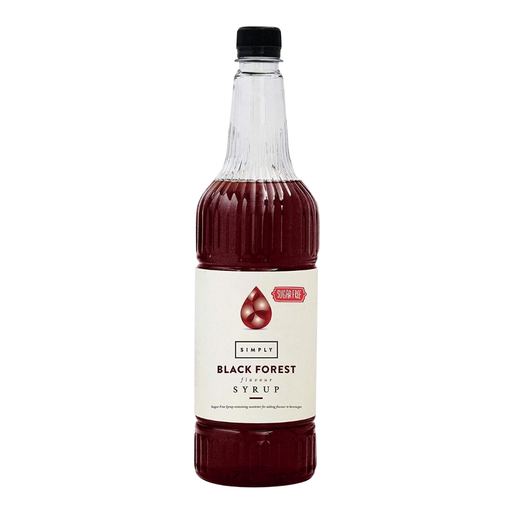Syrup - Simply Black Forest (1 Litre) - <span style='background-color:pink;color:#000;'><i>sugar</i></span> <span style='background-color:pink;color:#000;'><i>free</i></span>