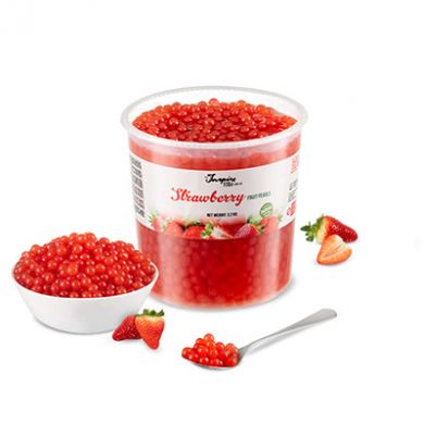 Bubble Tea by Inspire Food Co - Strawberry Popping Boba (3.2