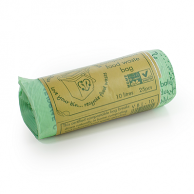 Vegware Compostable Green Biobags - 10 Litre (Roll of 25)
