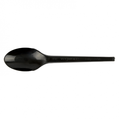 Bio Compostable Cutlery - Spoon 6.5 Inch (Pack of 50) - BLAC