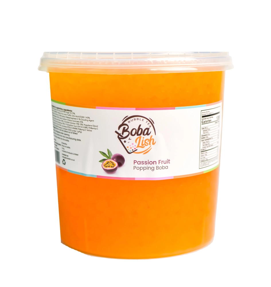Bubble Tea by Boba Lish - Passionfruit Popping Juice Balls (