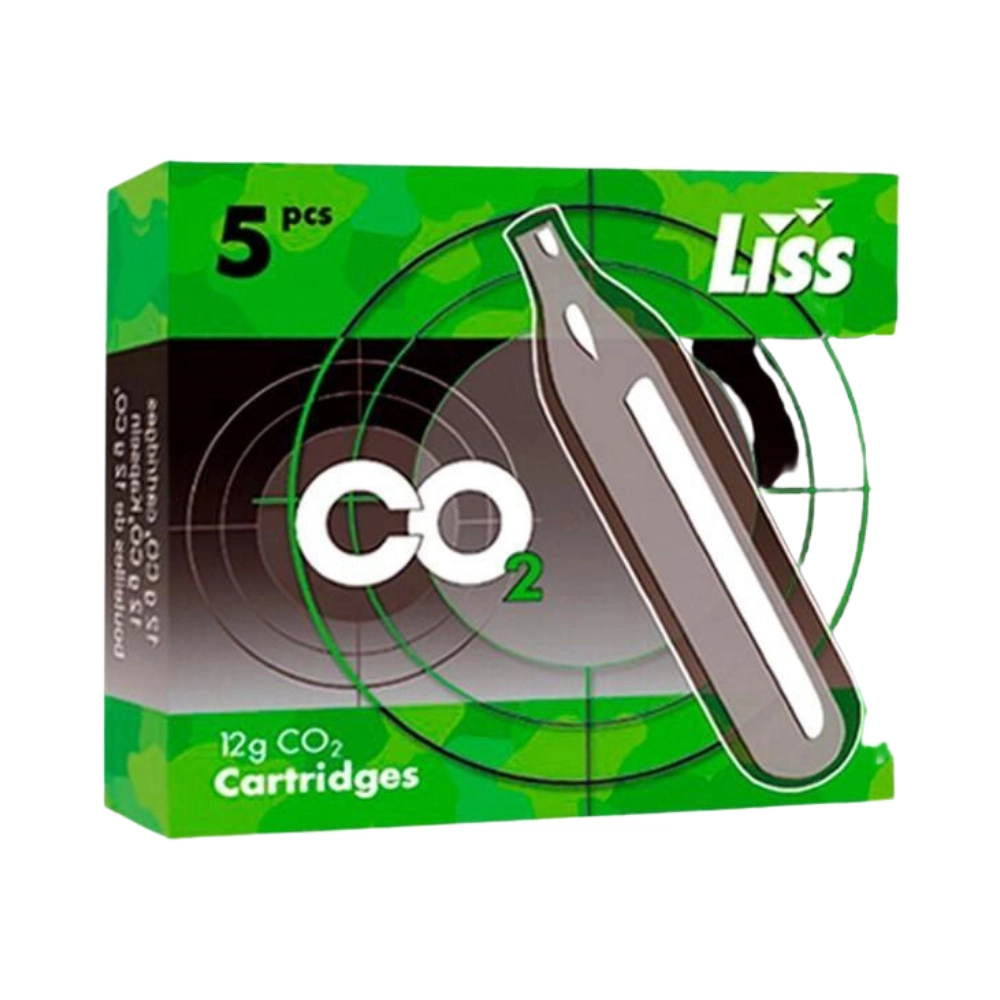 CO2 12g Cartridges by Liss - Non-Threaded - Case of 500