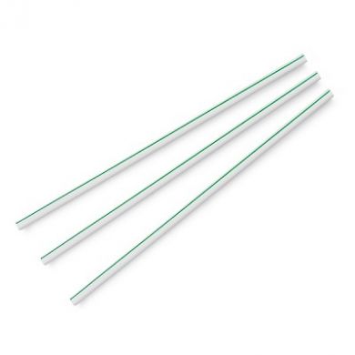 Compostable PLA Straws - Green Stripe 8-inch 5mm (650)