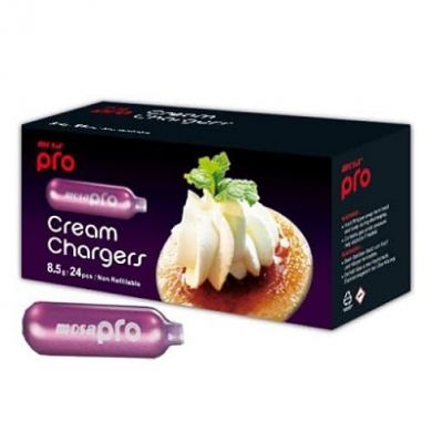 Cream Chargers -  6 Boxes of 24 Mosa Pro 8.5g (144 Cartridge