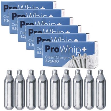 Cream Chargers -  6 Boxes of 24 Pro Whip Plus 8.2g N2O (144