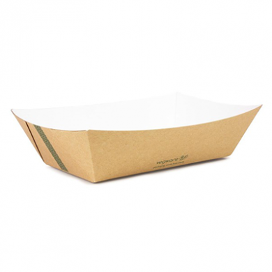 Bio Compostable Kraft Food Tray (Size 500/80oz) Pack of 500