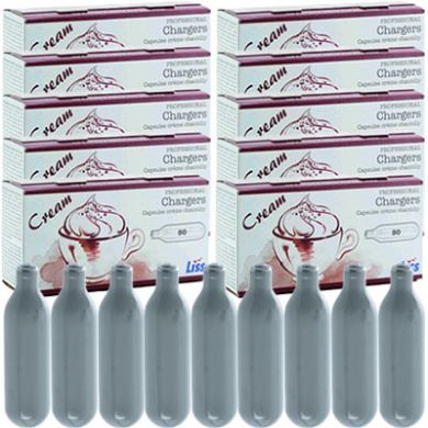 Cream Chargers - 10 Boxes Of 24 Liss N2O (240 Chargers)