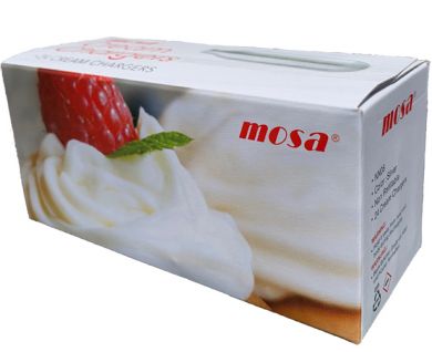 Cream Chargers -  6 Boxes of 24 Genuine Mosa (144 Cartridges