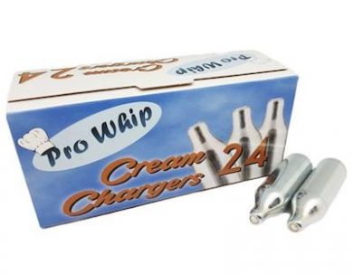 Cream Chargers - 1 Box of 24 Pro Whip 8g N2O (24 Cartridges)