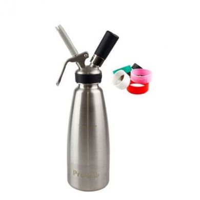 Cream Whipper - Stainless Steel (1 Litre) Inc 6 Silicone Hea