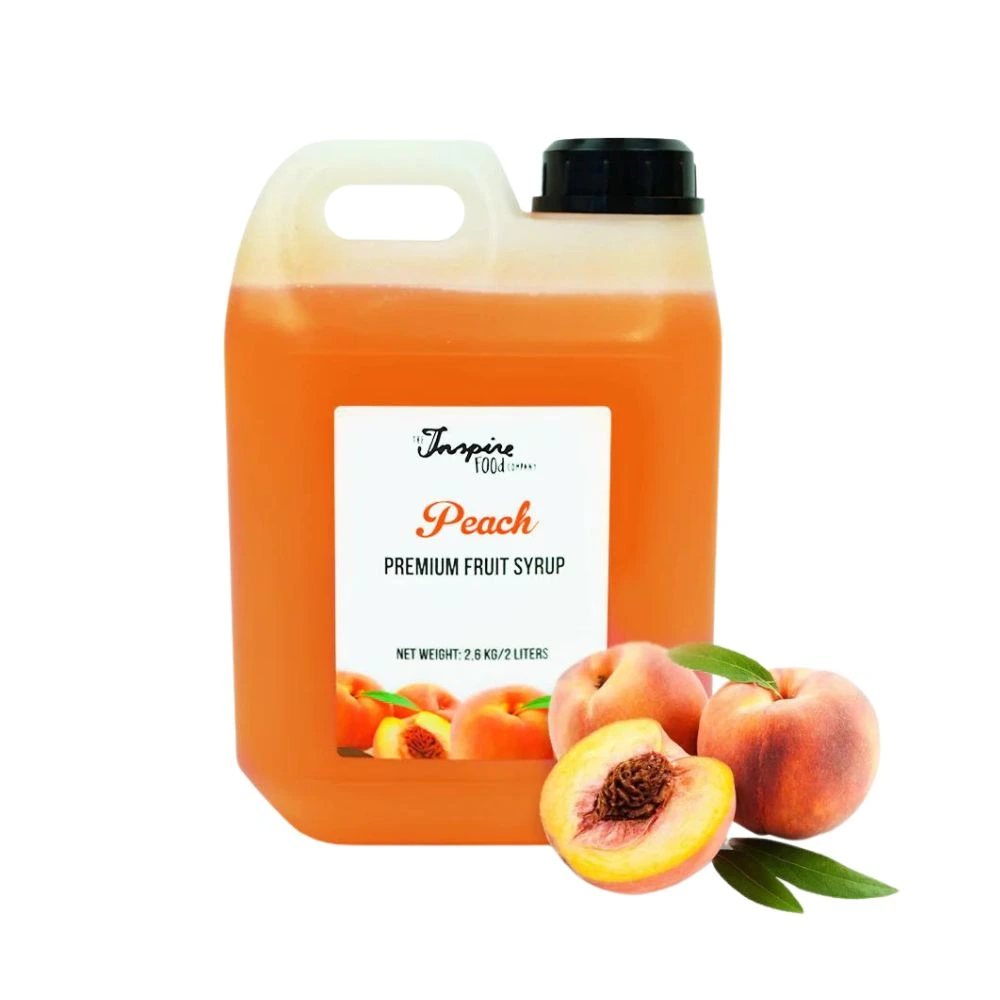 Bubble Tea Syrup by Inspire Food Co - Peach Fruit Syrup (2L)