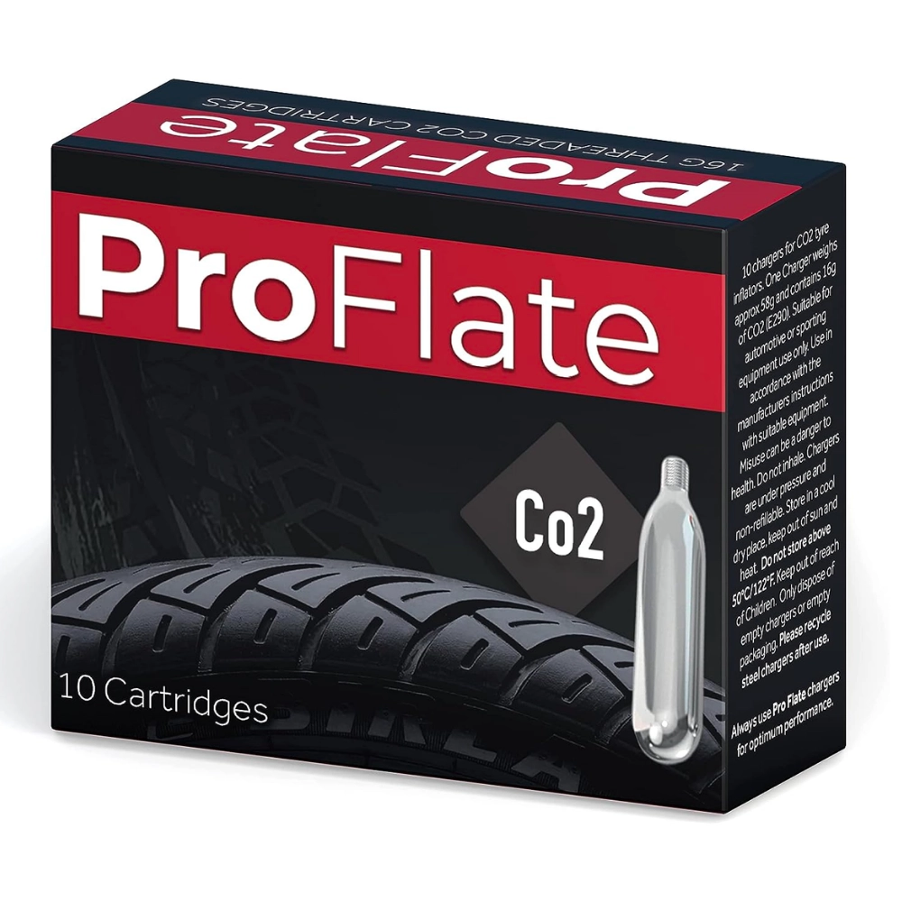 CO2 Pro Flate 16g Cartridges - Threaded - (Case of 300)