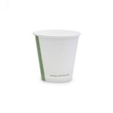 Bio Compostable White Single Wall 6oz CUPS - 79mm Rim (Pack of 50)