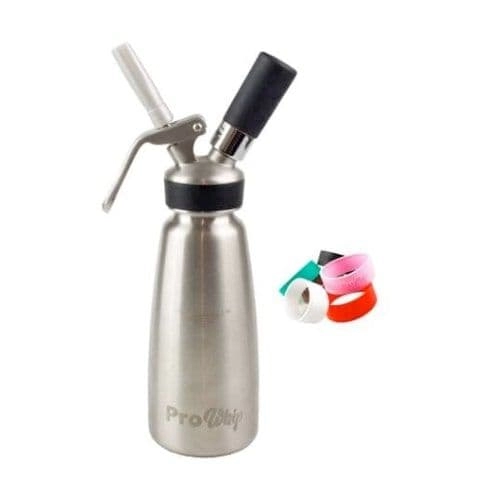 Cream Whipper - Stainless Steel (0.5 litre) Inc 6 Silicone Head Bands