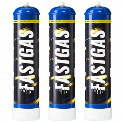 Cream Chargers Fast Gas 640g N2O x 3 (Steel Cylinders)