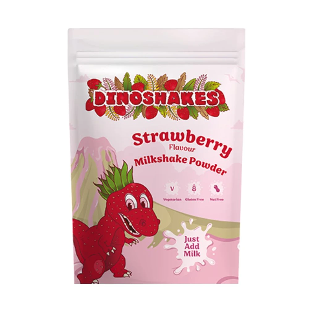 Milkshake Powder - Dinoshakes Strawberry (1kg Bag)