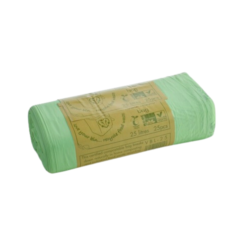 Vegware Compostable Green Biobags - 25 Litre (Roll of 25)
