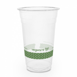 Bio Compostable WIDE Clear Cups - 20oz (96mm Rim) - Pack of 50