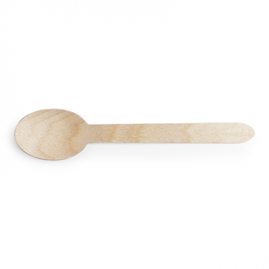 Vegware Wooden Cutlery - 6 Inch Spoons (Pack of 100)