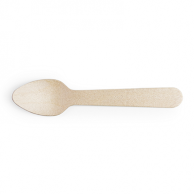 Wooden Cutlery - 4.25 Inch Spoons (Pack of 100)